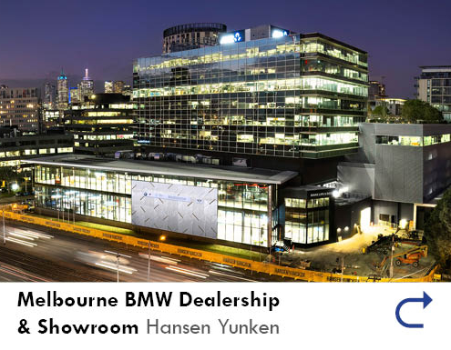 Link to the Melbourne BMW Dealership and Showroom project feature by the Australian National Construction Review.
