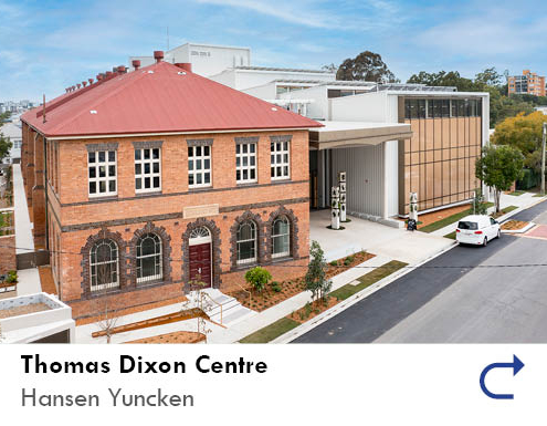 Link to the Thomas Dixon Centre project feature by the Australian National Construction Review.