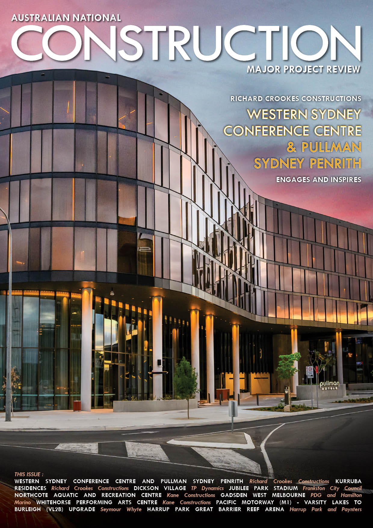 ANCR Digital Issue cover - featuring Western Sydney Conference Centre and Pullman Sydney Penrith project.